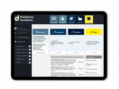 ESPACE DE TRAVAIL pour prospection commerciale Espace de travail pour conserver et accéder à vos données.