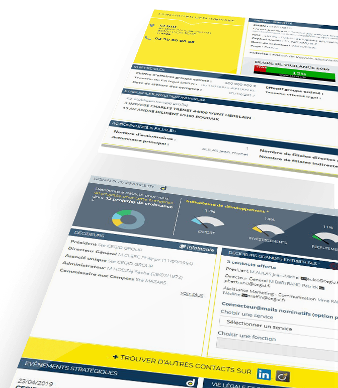 FICHES SOCIÉTÉS pour bâtir une approche commerciale qualitative.