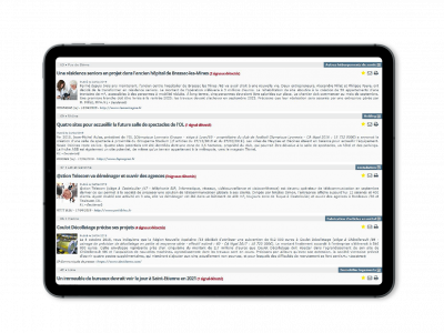 FLUX DE SIGNAUX D'AFFAIRES Flux qui permettent d'avoir des informations ciblées et qualifiées sur vos marchés, et territoires.