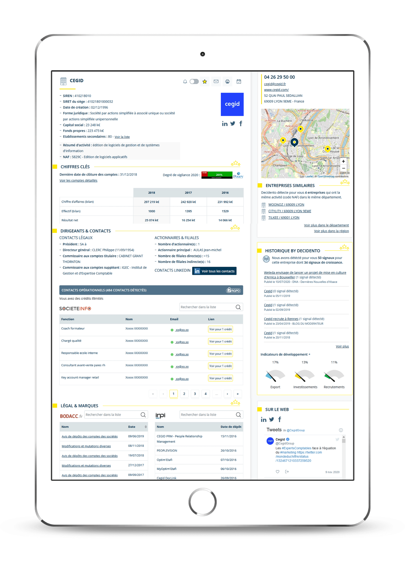 Fiche entreprise