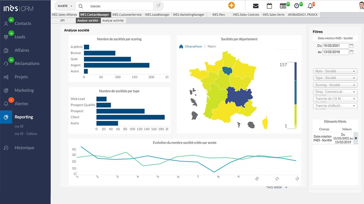 Plateforme Ines CRM