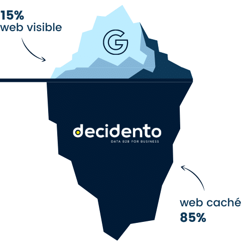 illustration icerberg données cachées web