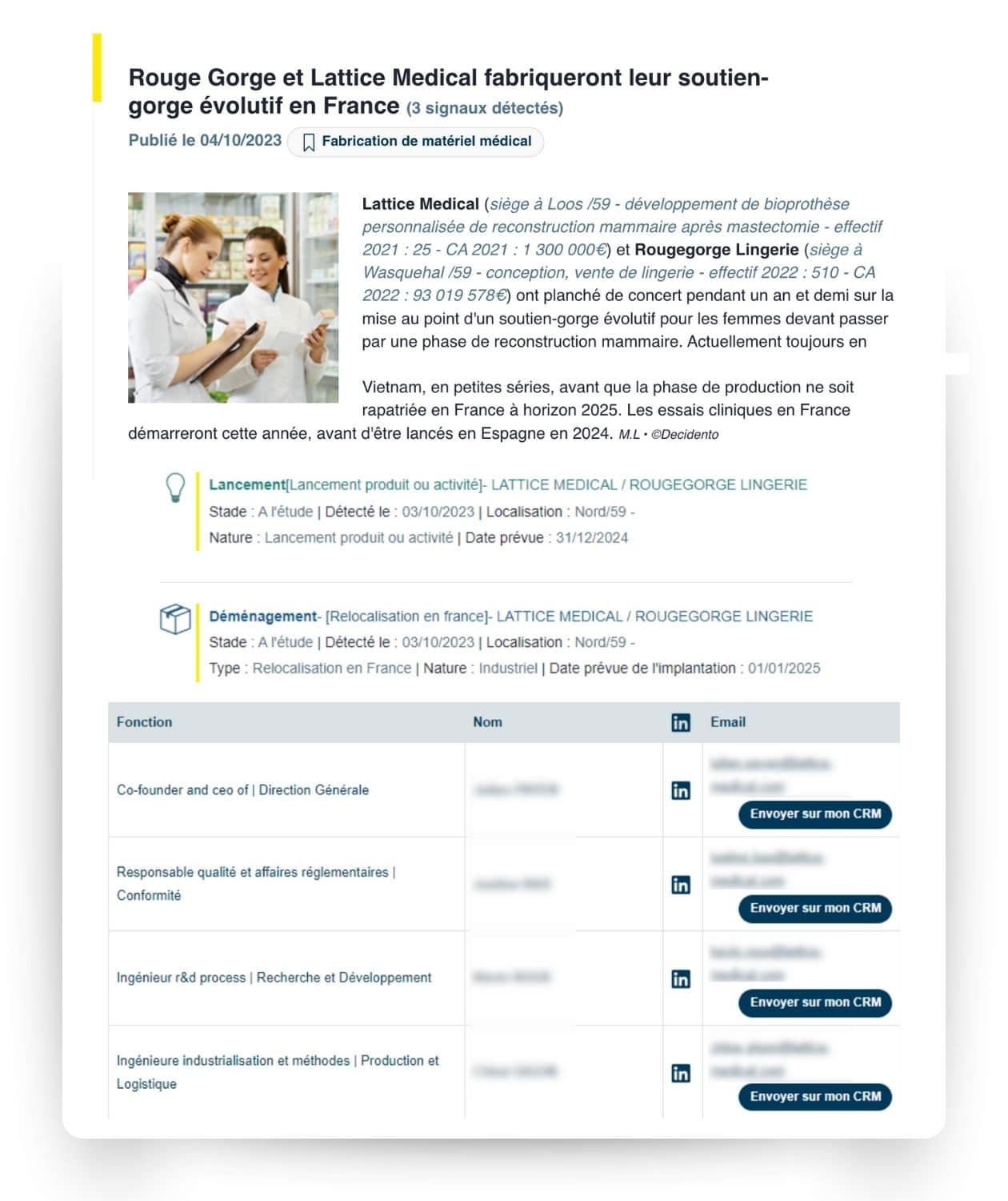 déménagement relocalisation pharmaceutiques et cosmétiques