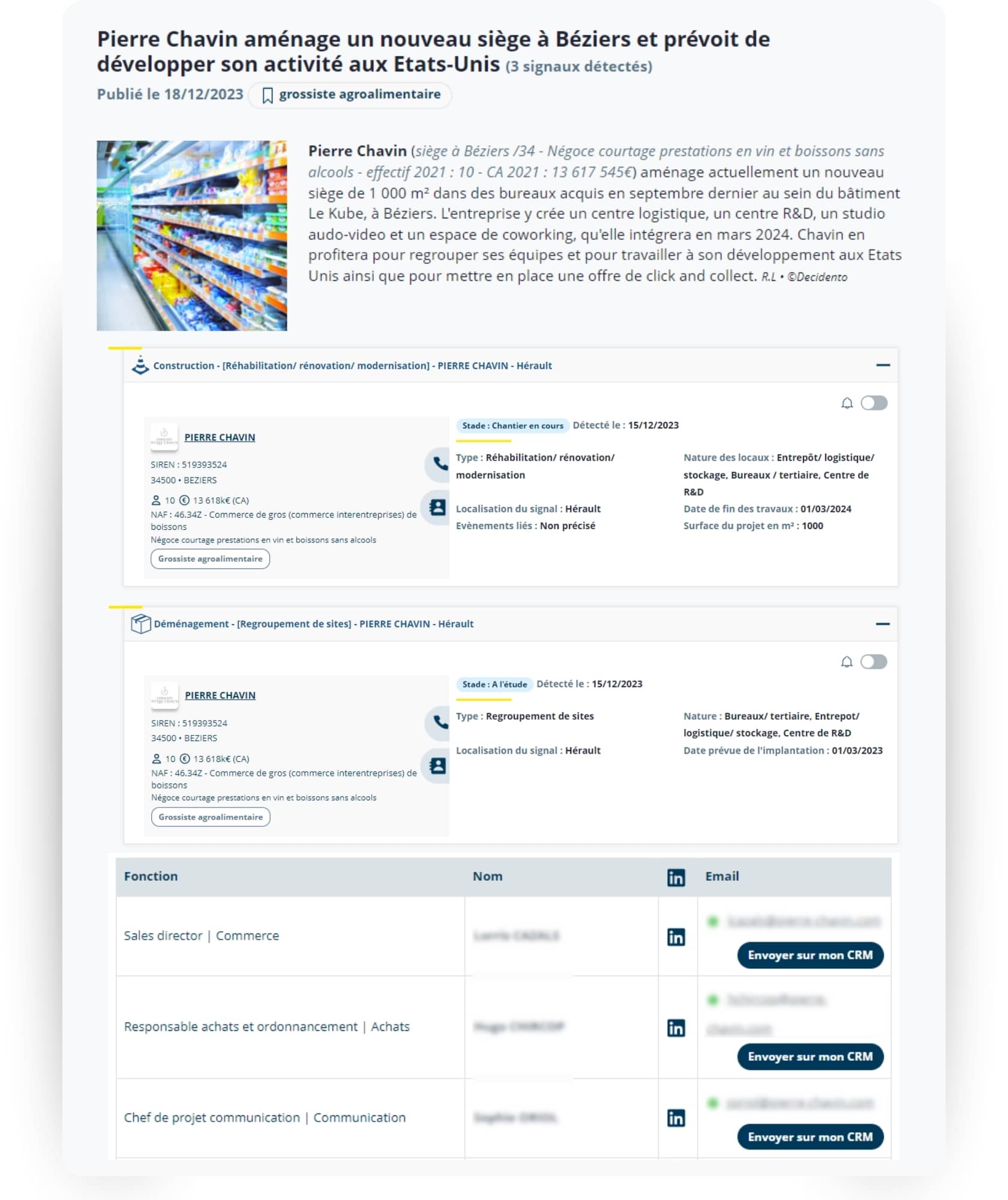 Modernisation de site & Déménagement