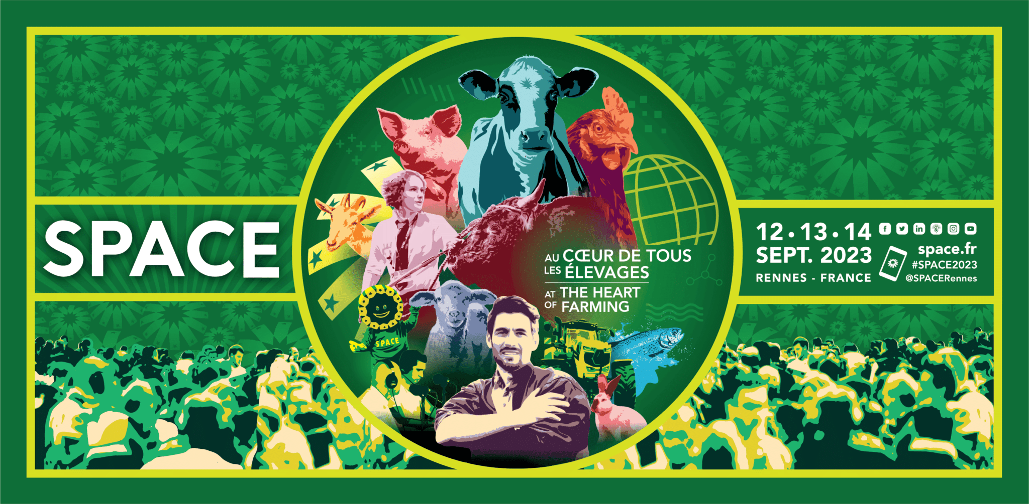 Affiche événement SPACE 2023 à Rennes, agriculture.