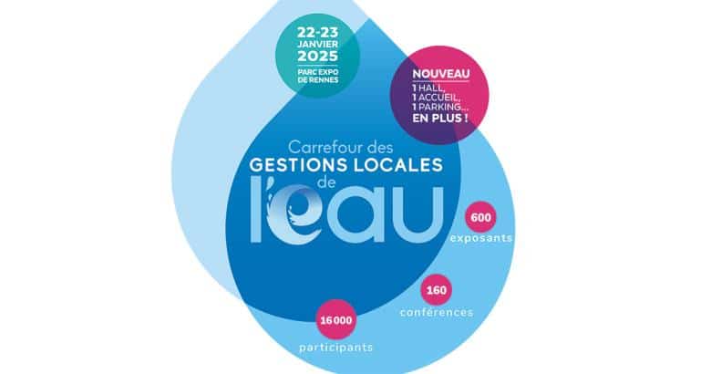 Affiche Carrefour gestions locales eau 2025 Rennes.
