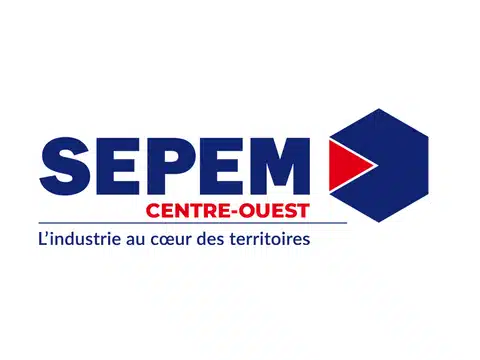 Logo SEPEM Centre-Ouest avec slogan industriel.