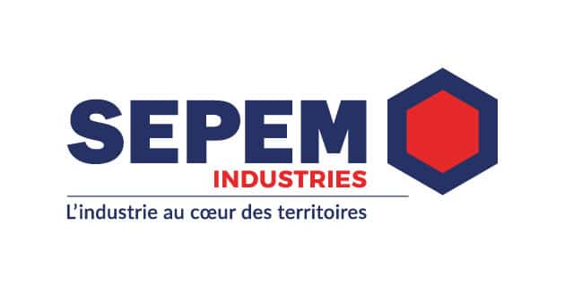 Logo SEPEM Industries avec slogan.