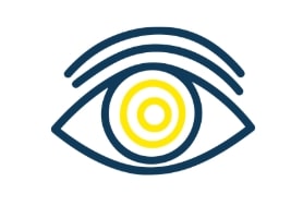 capture d’écran 10 11 2025 15283 www.canva.com Icône œil bleu avec cercles jaunes