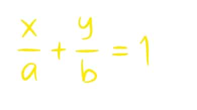 Équation linéaire en jaune sur fond blanc.