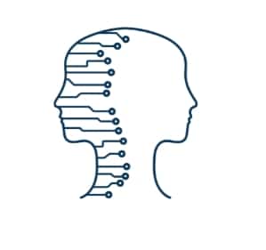 Illustration cerveau humain avec circuits électroniques