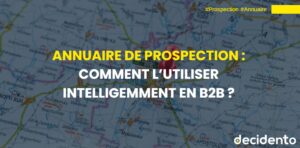 Carte avec texte sur prospection B2B.